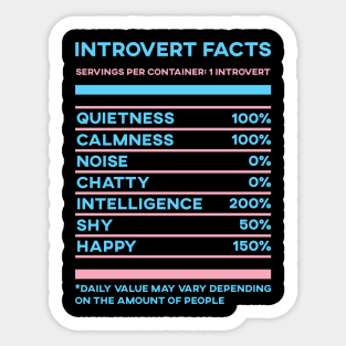 Introvert Facts Stats Sticker